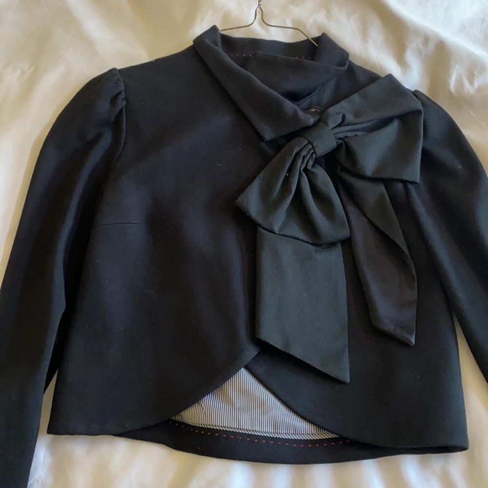 Alice and Olivia crop jacket with bow